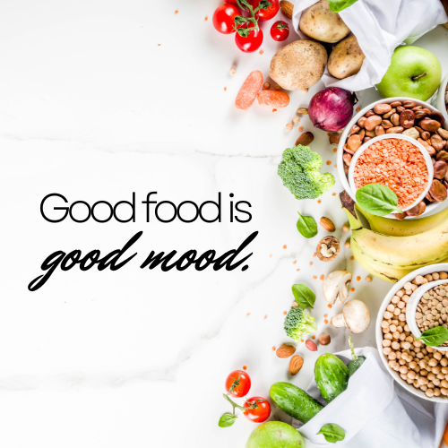 Voeding voor je kracht van binnen uit - in het engels good food = good mood